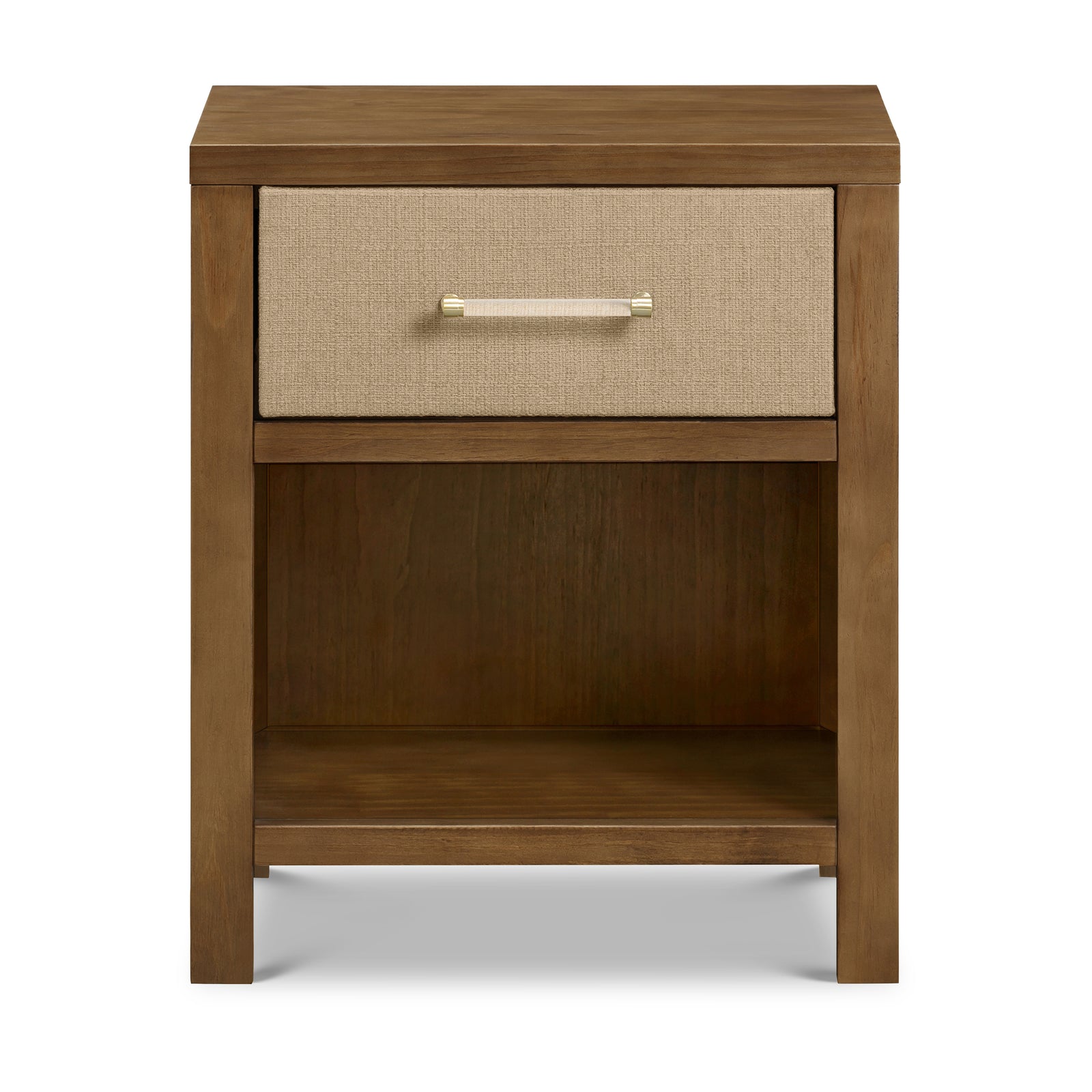 Eloise Nightstand in Natural Walnut & Performance Sand Eco-Weave