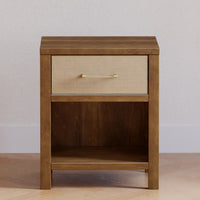 Eloise Nightstand in Natural Walnut & Performance Sand Eco-Weave