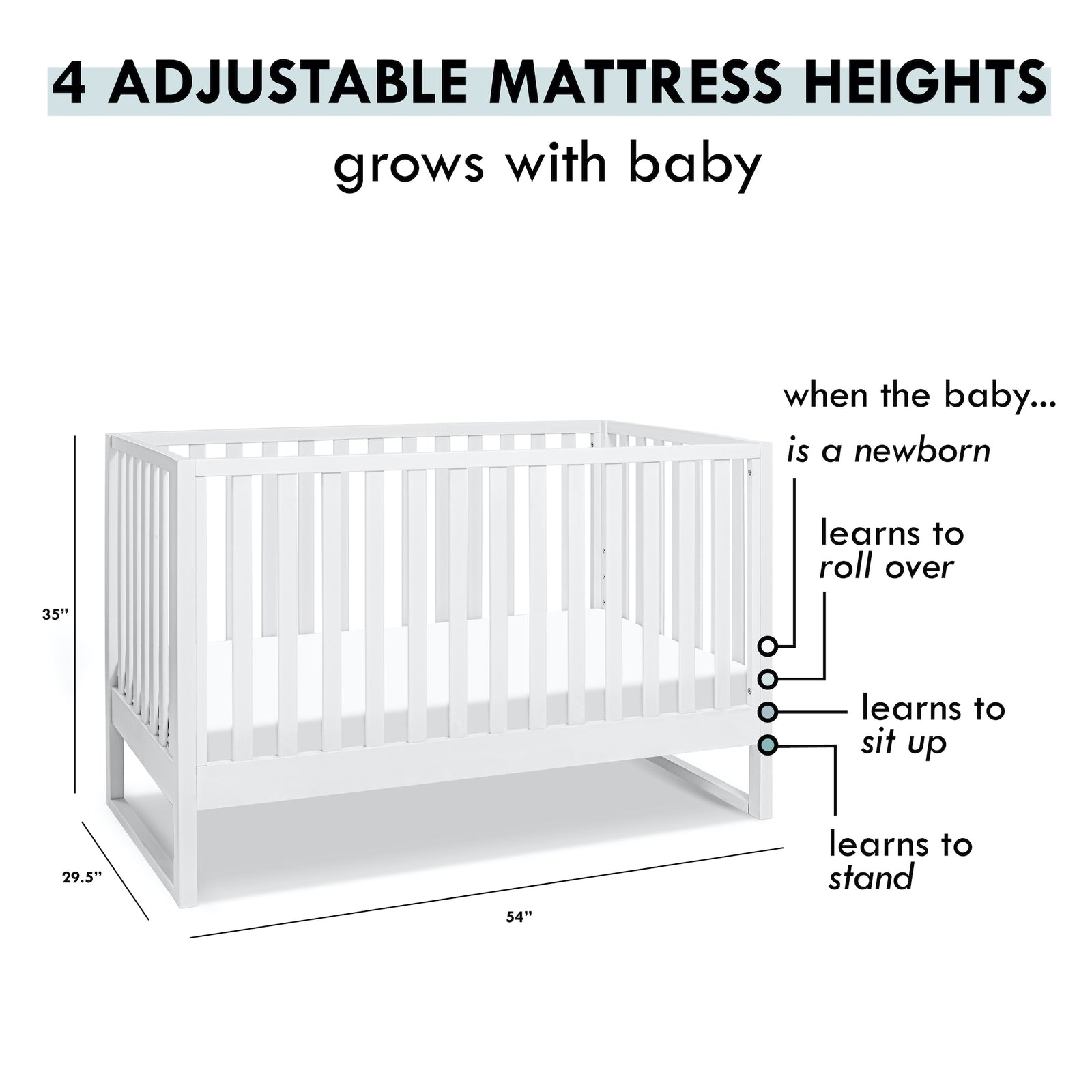 Hunter 3-in-1 Convertible Crib
