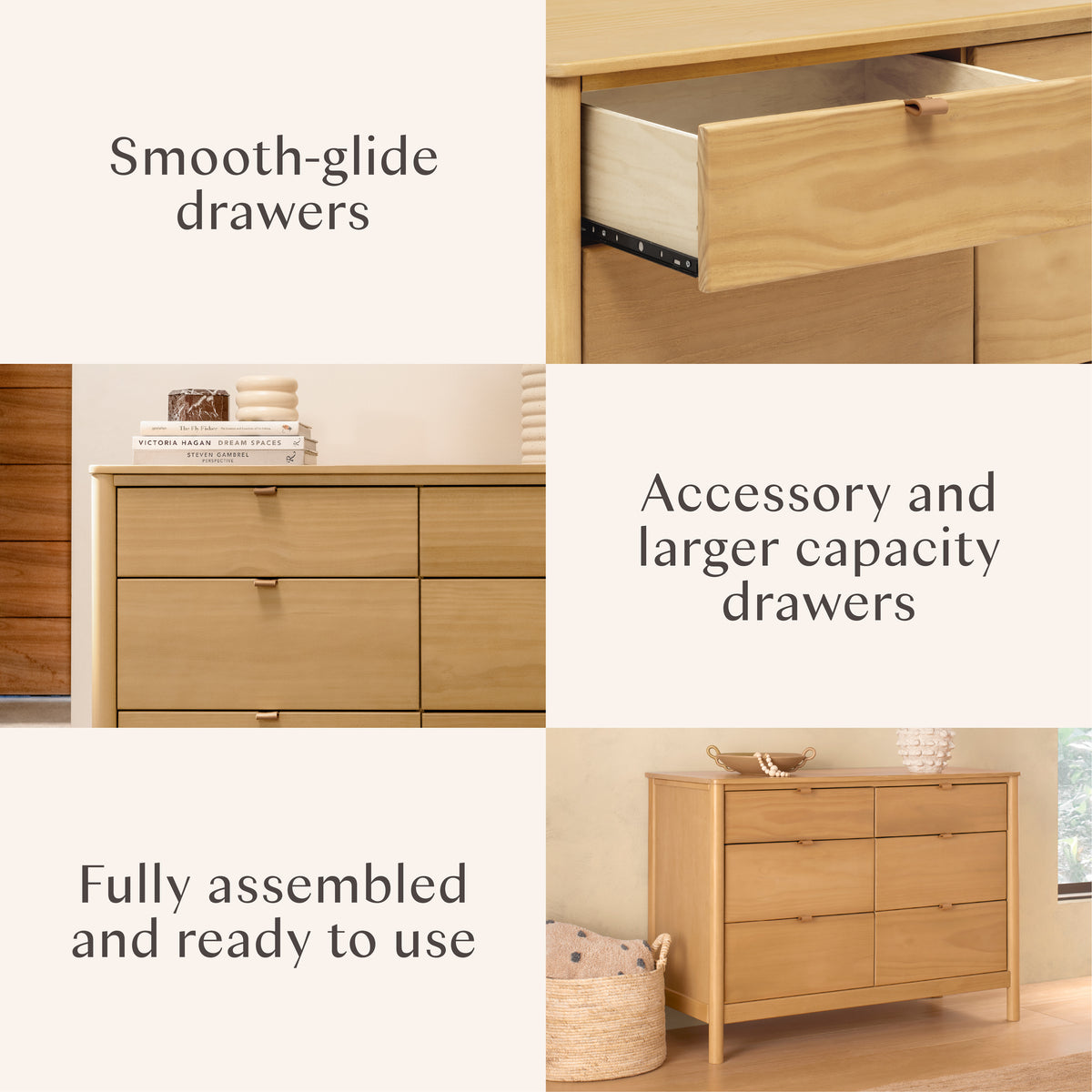 Bondi 6-Drawer Assembled Dresser (48")