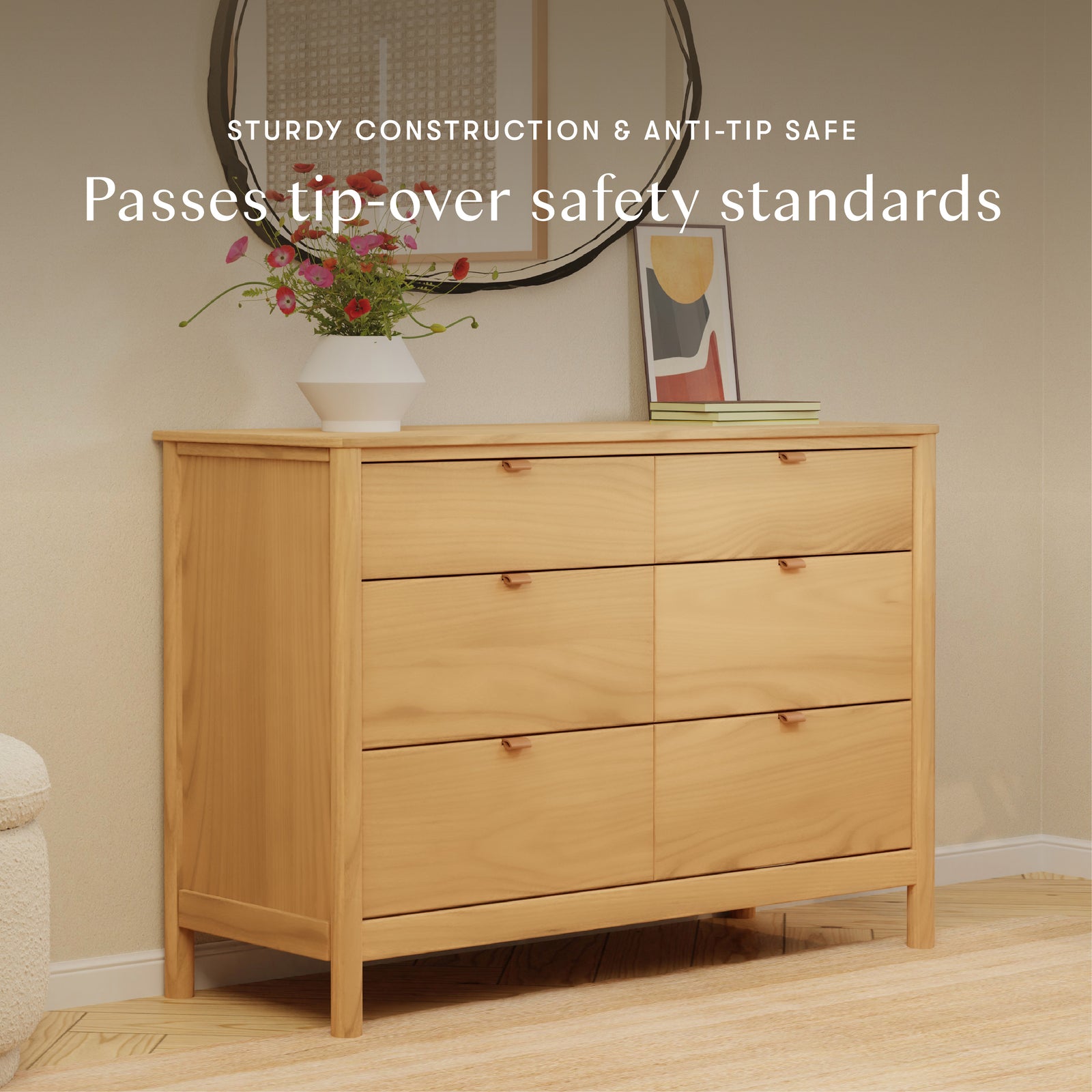 Bondi 6-Drawer Assembled Dresser (48")