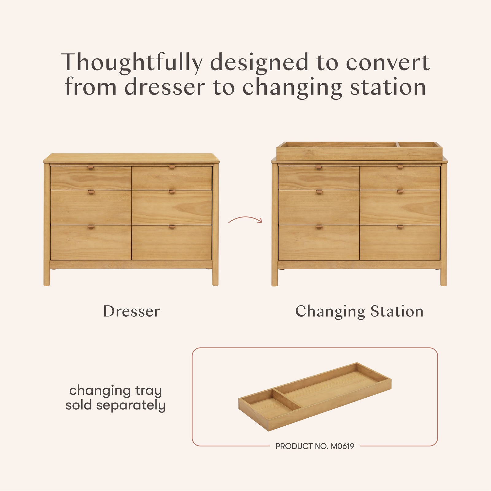 Bondi 6-Drawer Assembled Dresser (48")