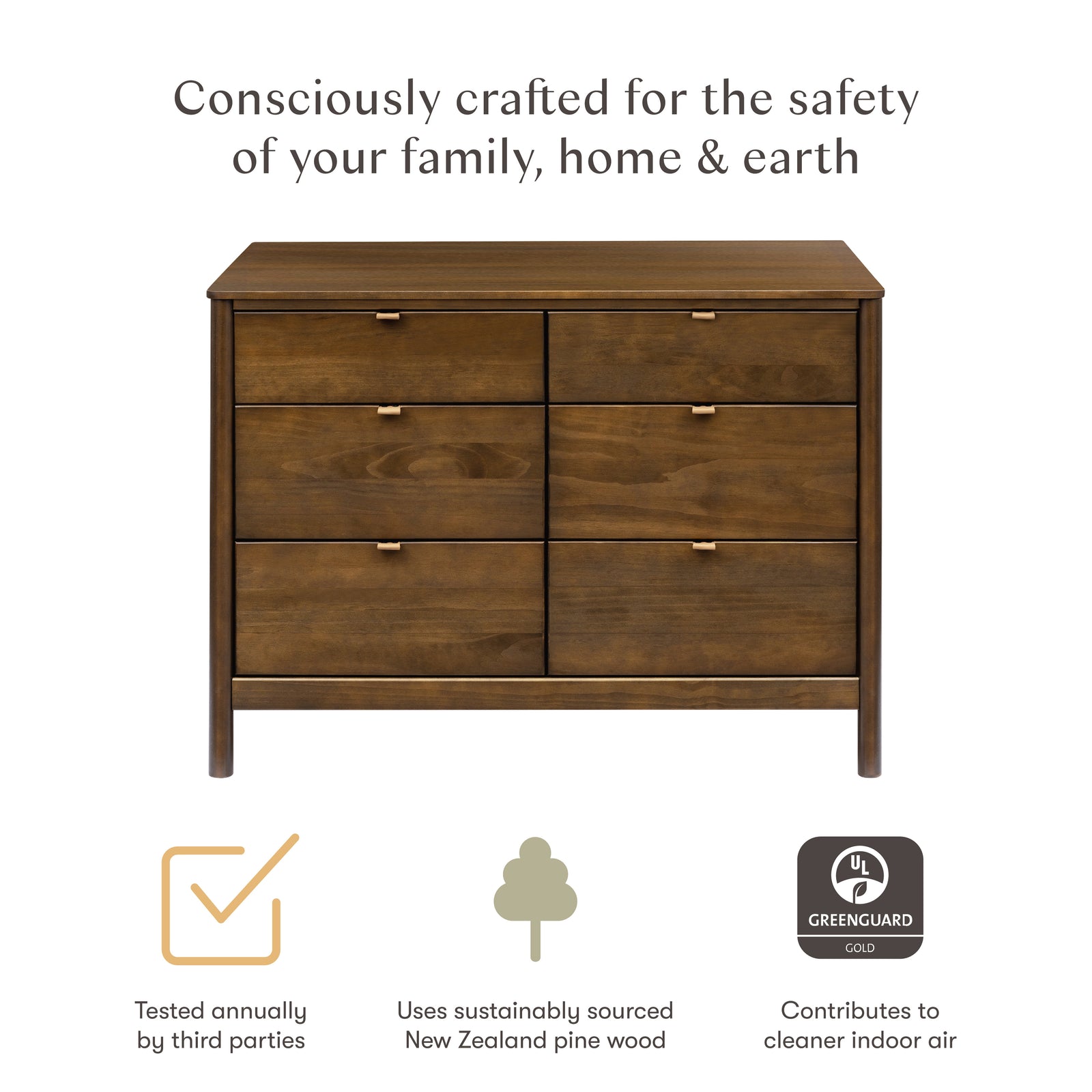Bondi 6-Drawer Assembled Dresser (48")