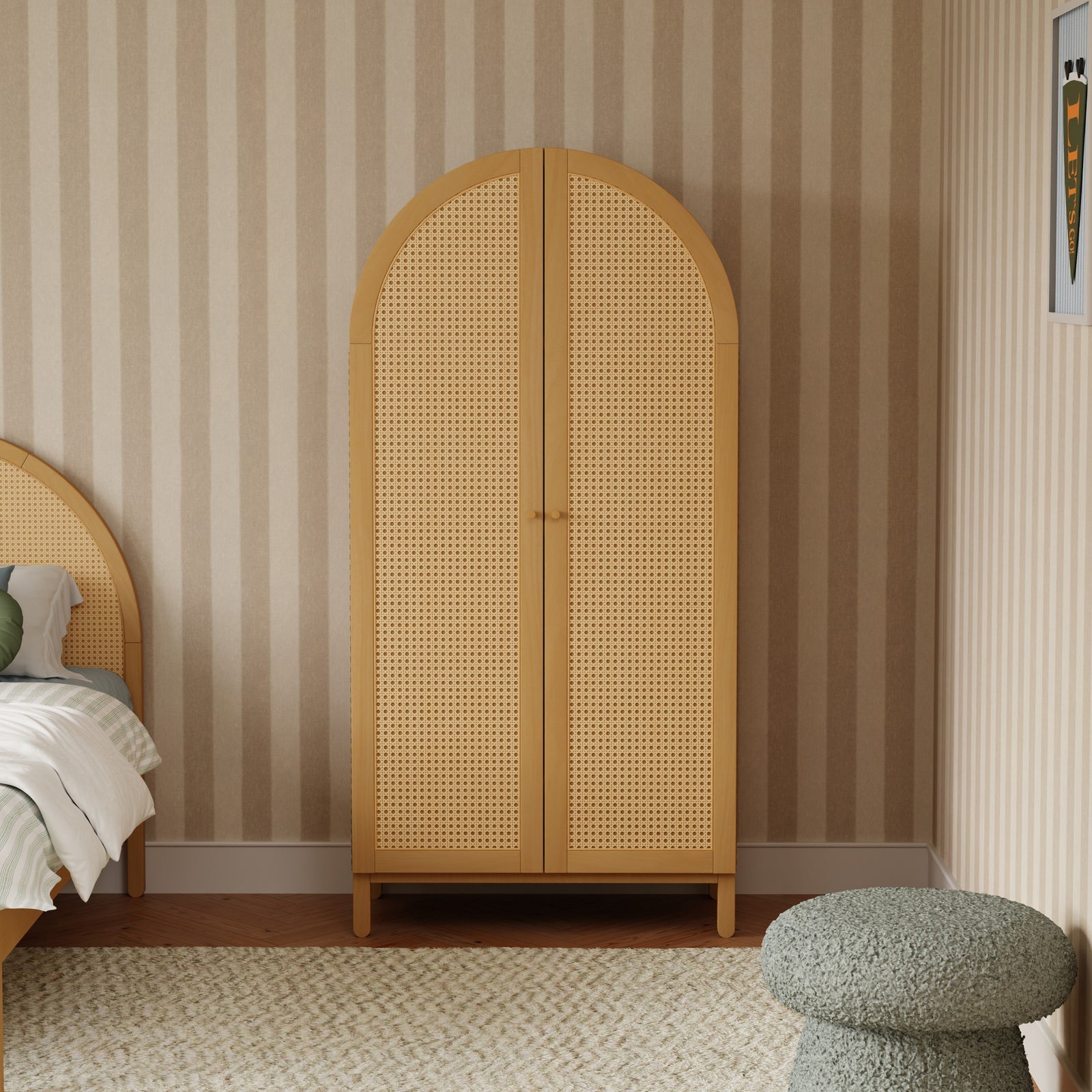 Bondi Cane Assembled Armoire