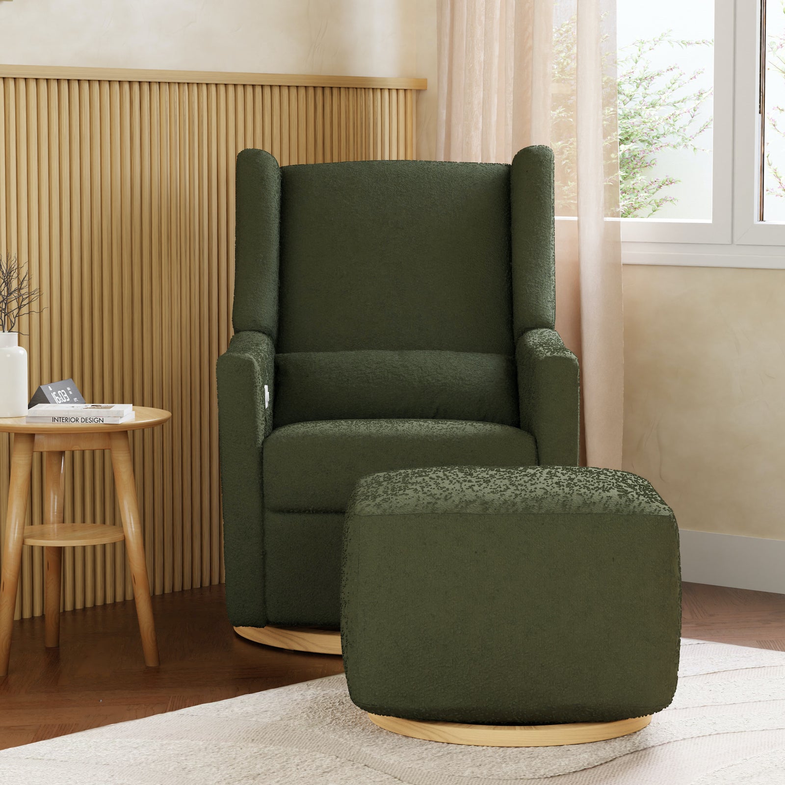 Kiwi Gliding Ottoman | Boucle