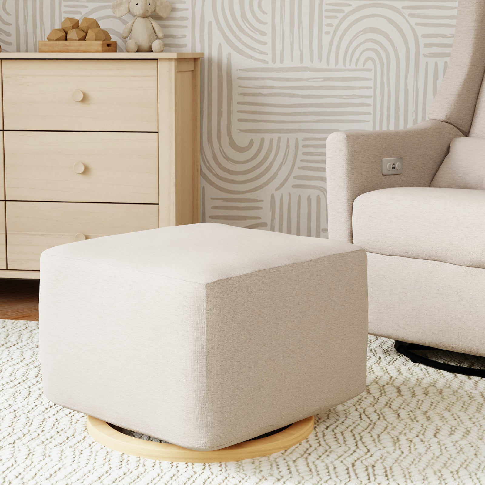 Kiwi Gliding Ottoman | Eco-Performance Fabric