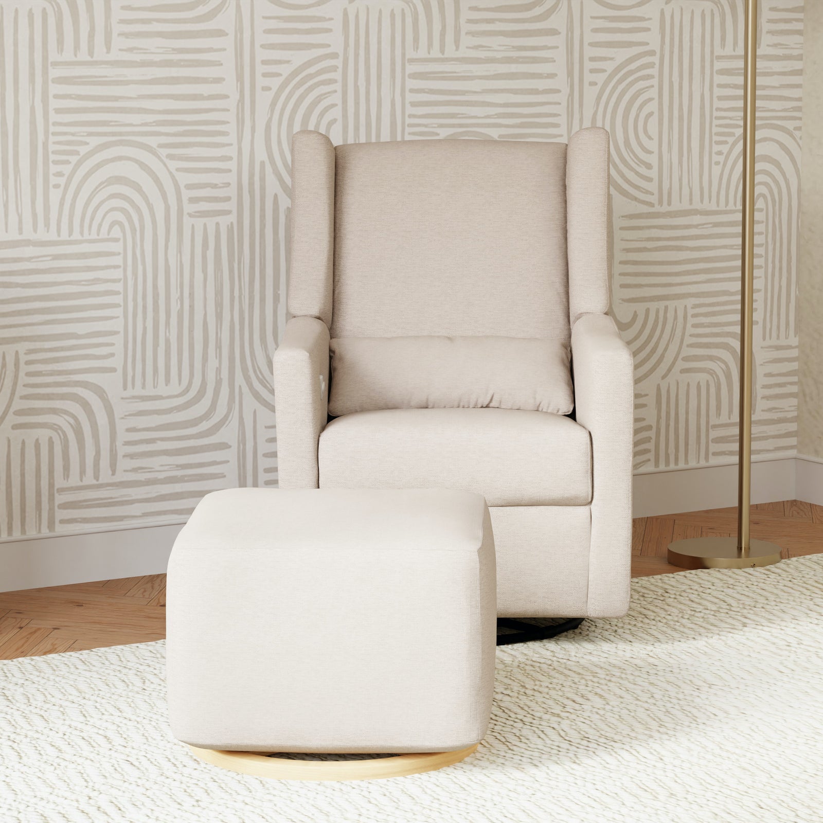 Kiwi Gliding Ottoman | Eco-Performance Fabric