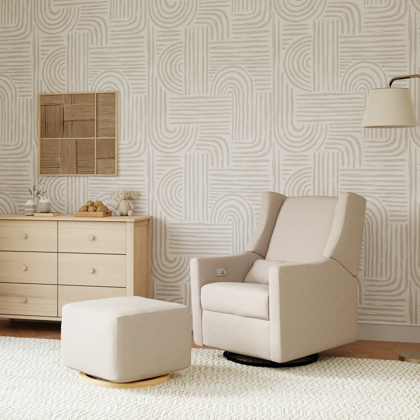 Kiwi Gliding Ottoman | Eco-Performance Fabric