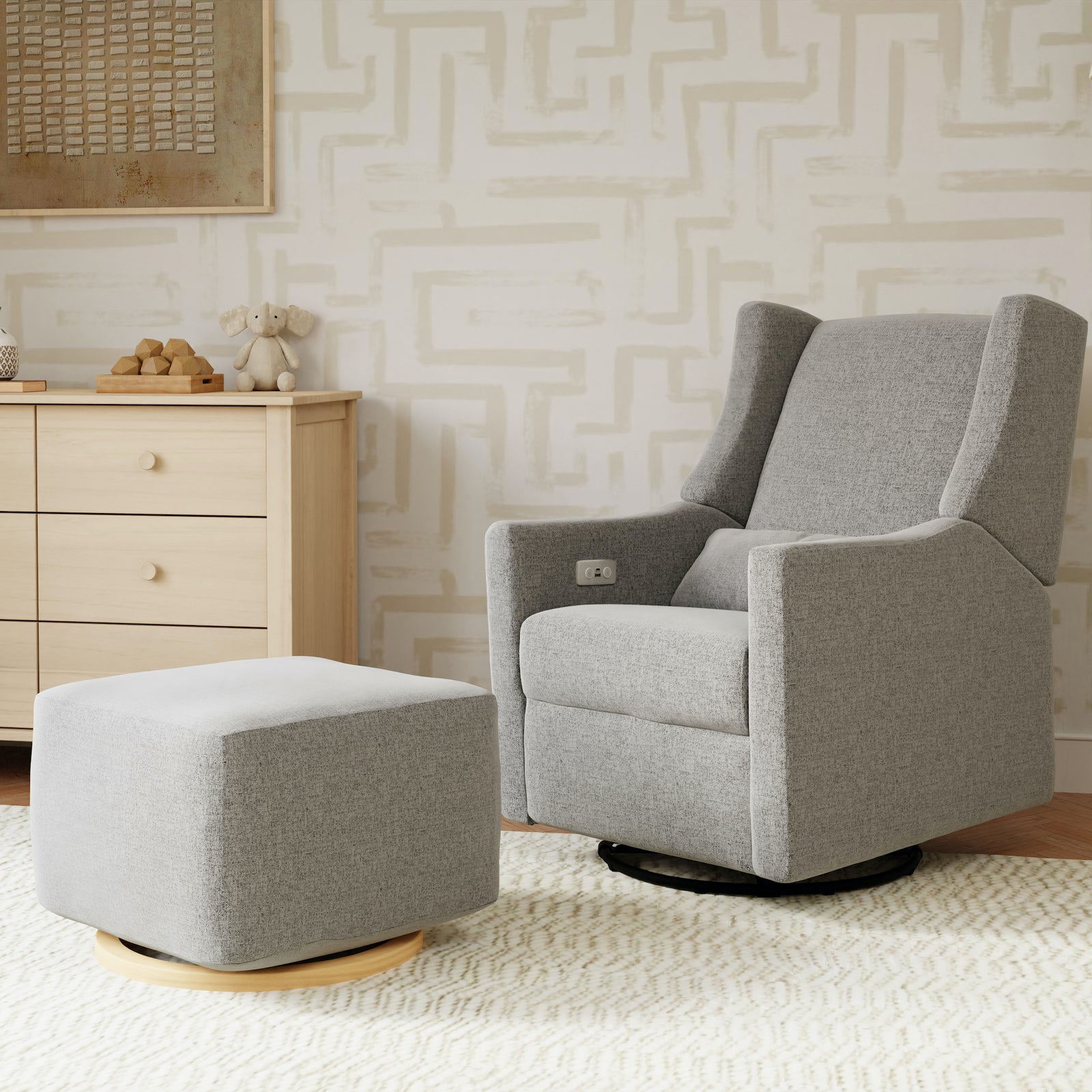 Kiwi Gliding Ottoman | Eco-Performance Fabric