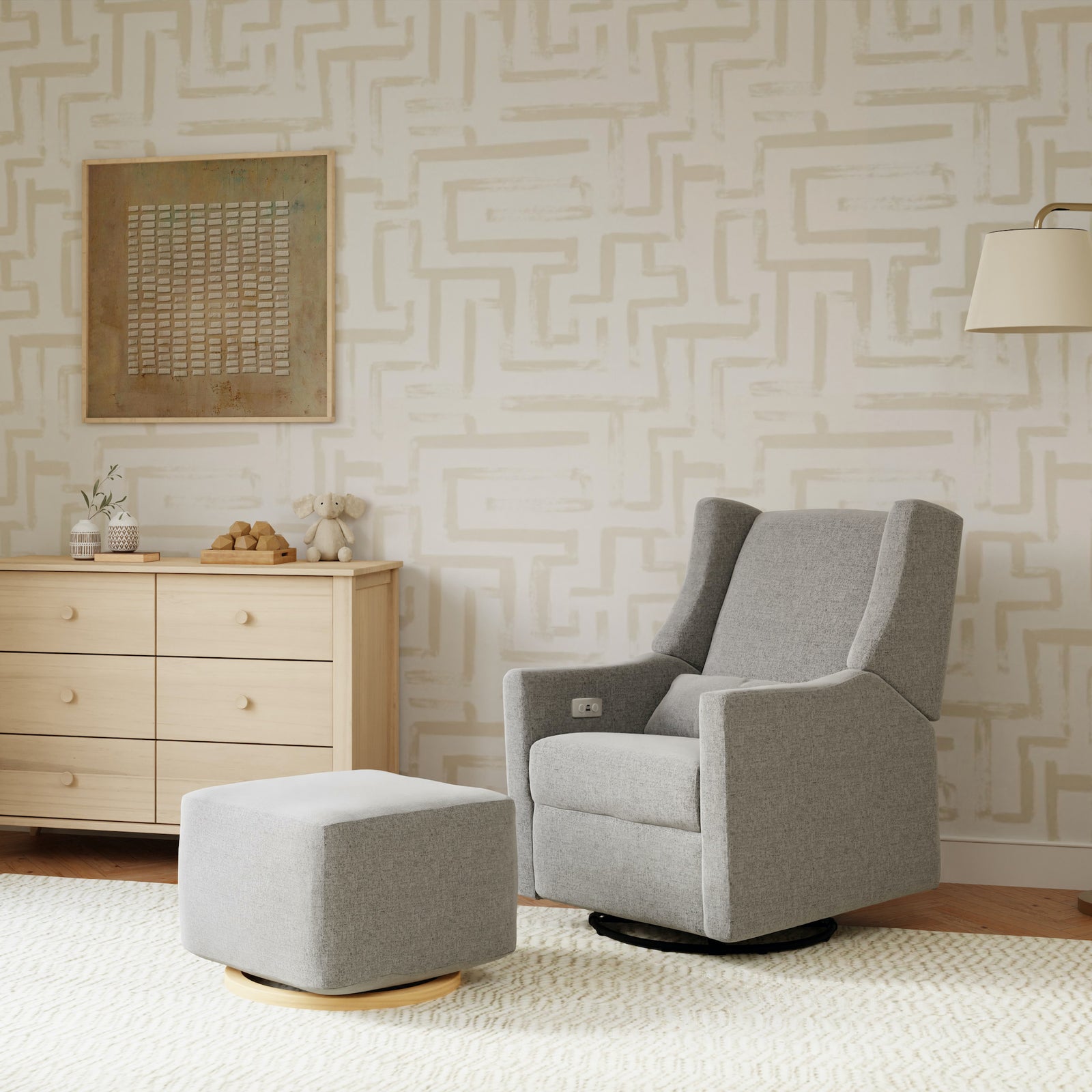 Kiwi Gliding Ottoman | Eco-Performance Fabric