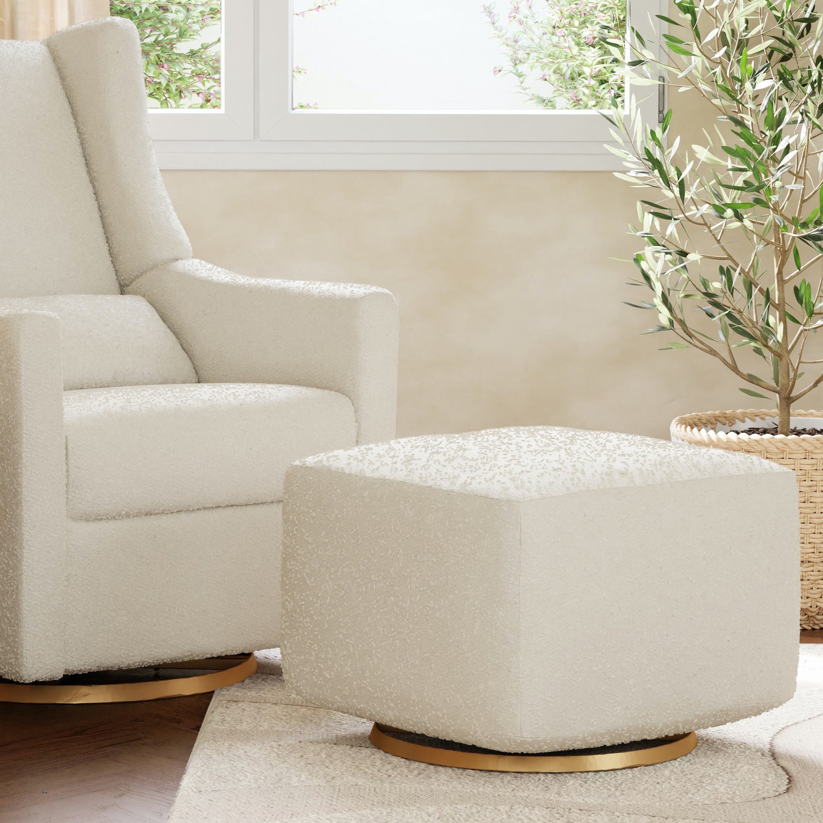 Kiwi Gliding Ottoman | Boucle