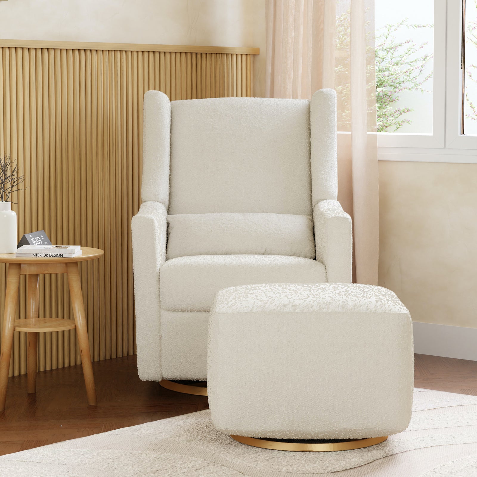 Kiwi Gliding Ottoman | Boucle