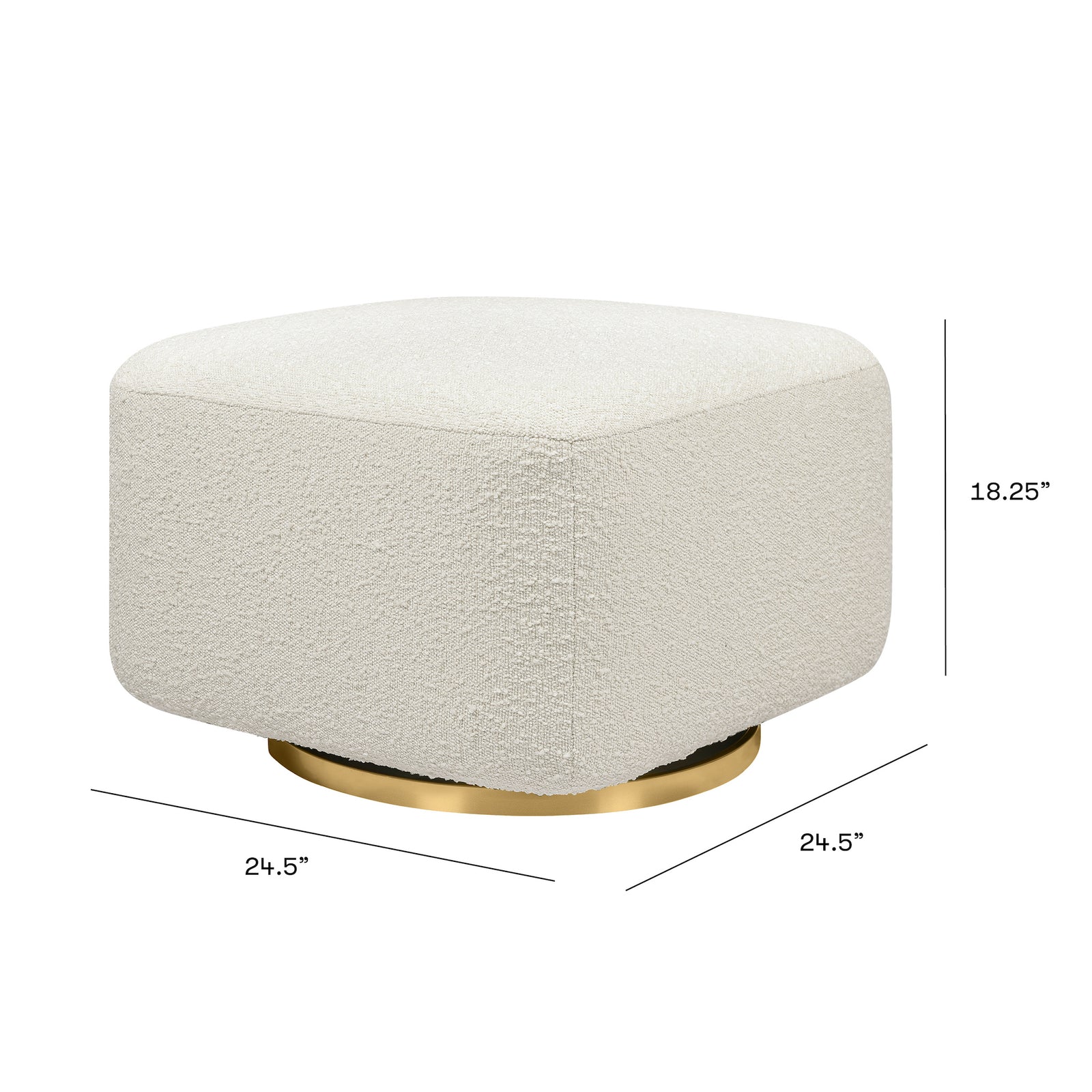 Kiwi Gliding Ottoman | Boucle
