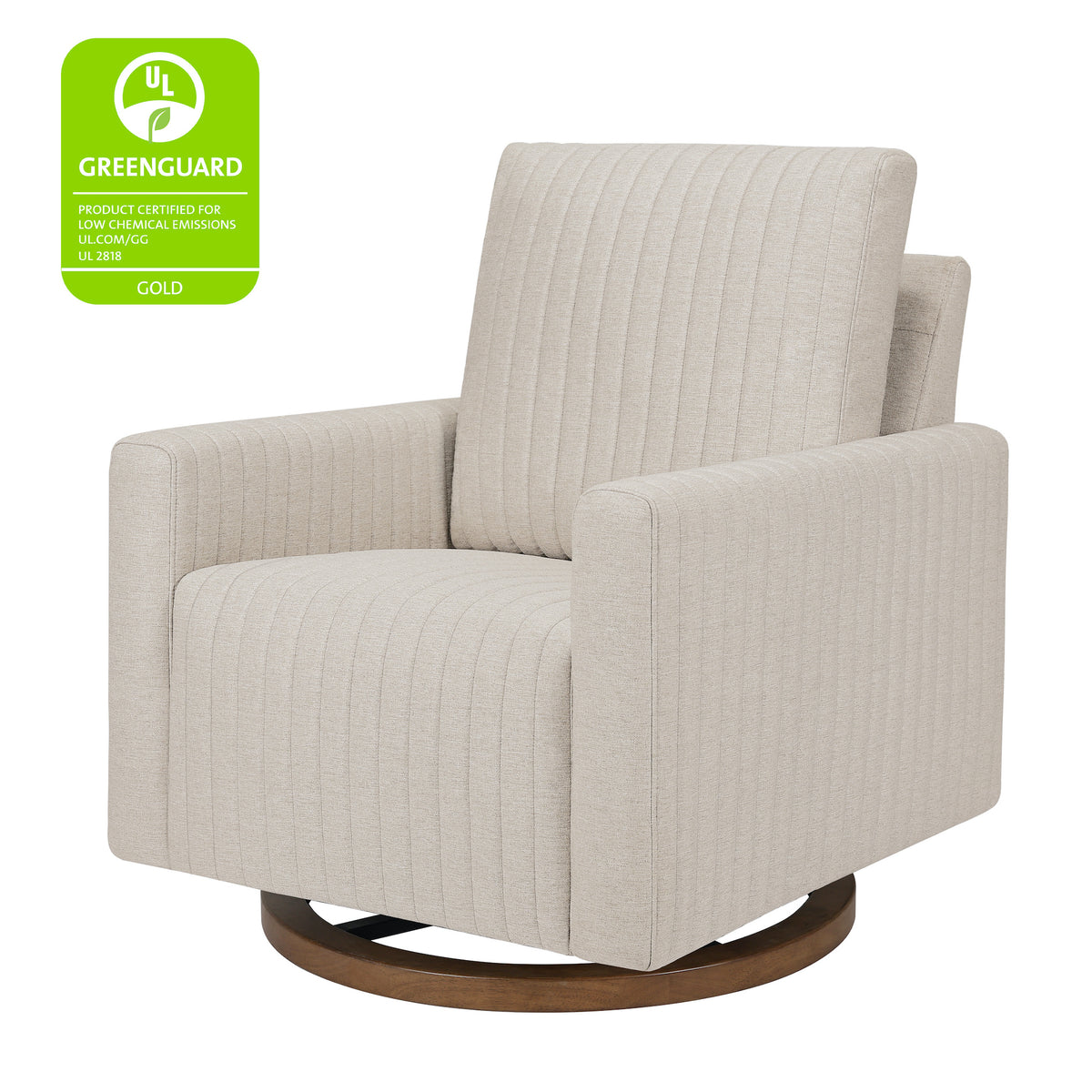 Poe Channeled Swivel Glider in Eco-Performance Fabric