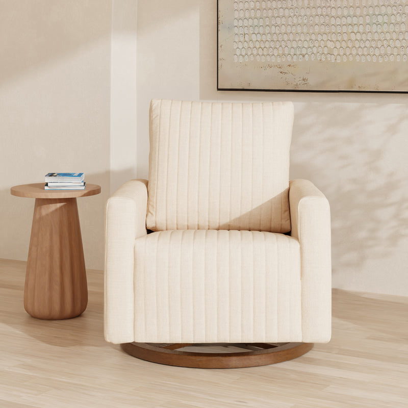 Poe Channeled Swivel Glider in Eco-Performance Fabric