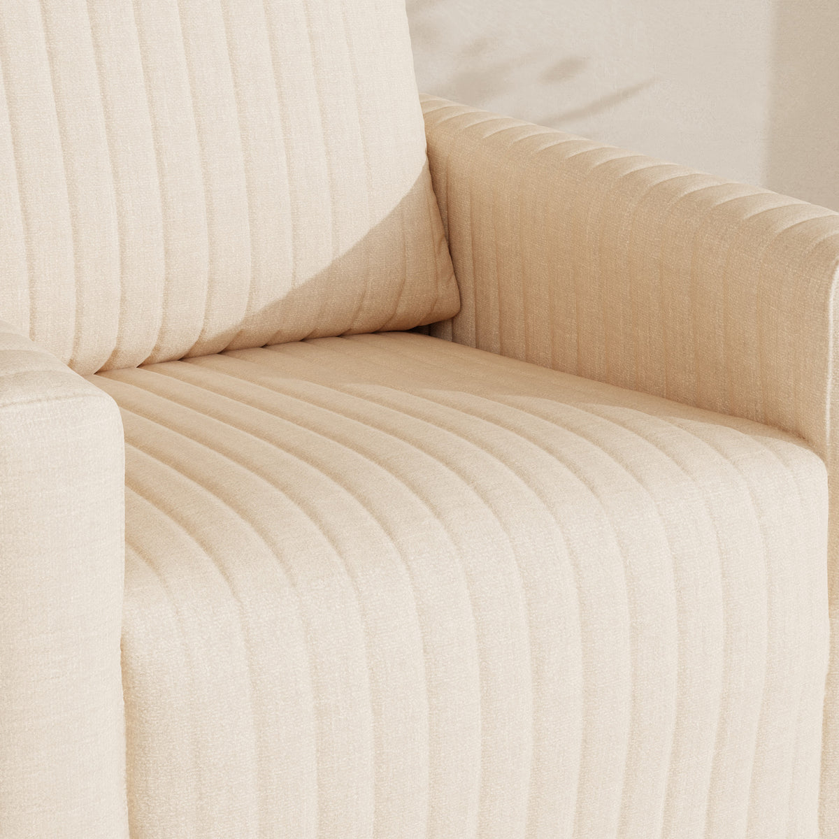 Poe Channeled Swivel Glider in Eco-Performance Fabric