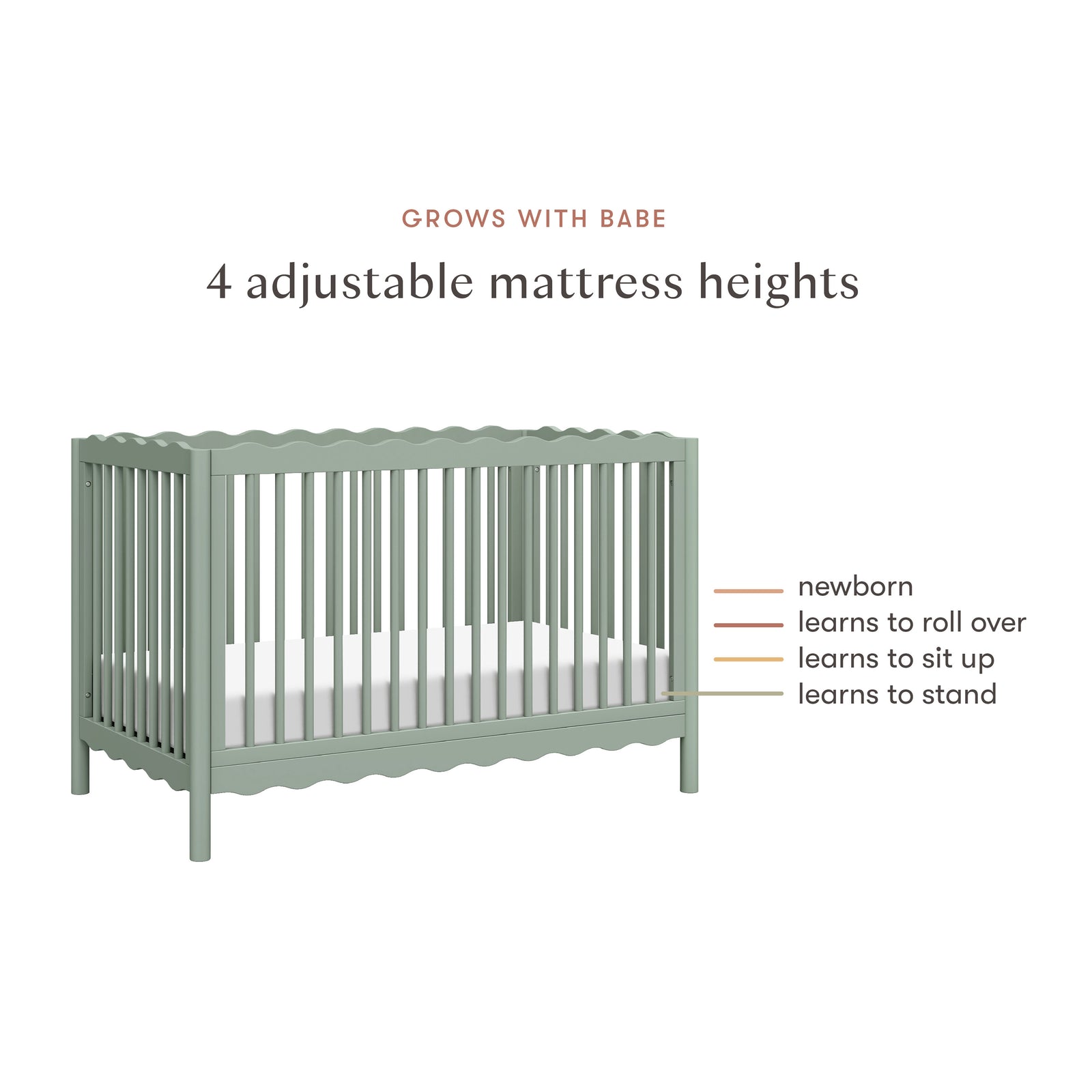 Swell 4-in-1 Convertible Crib with Toddler Bed Conversion Kit