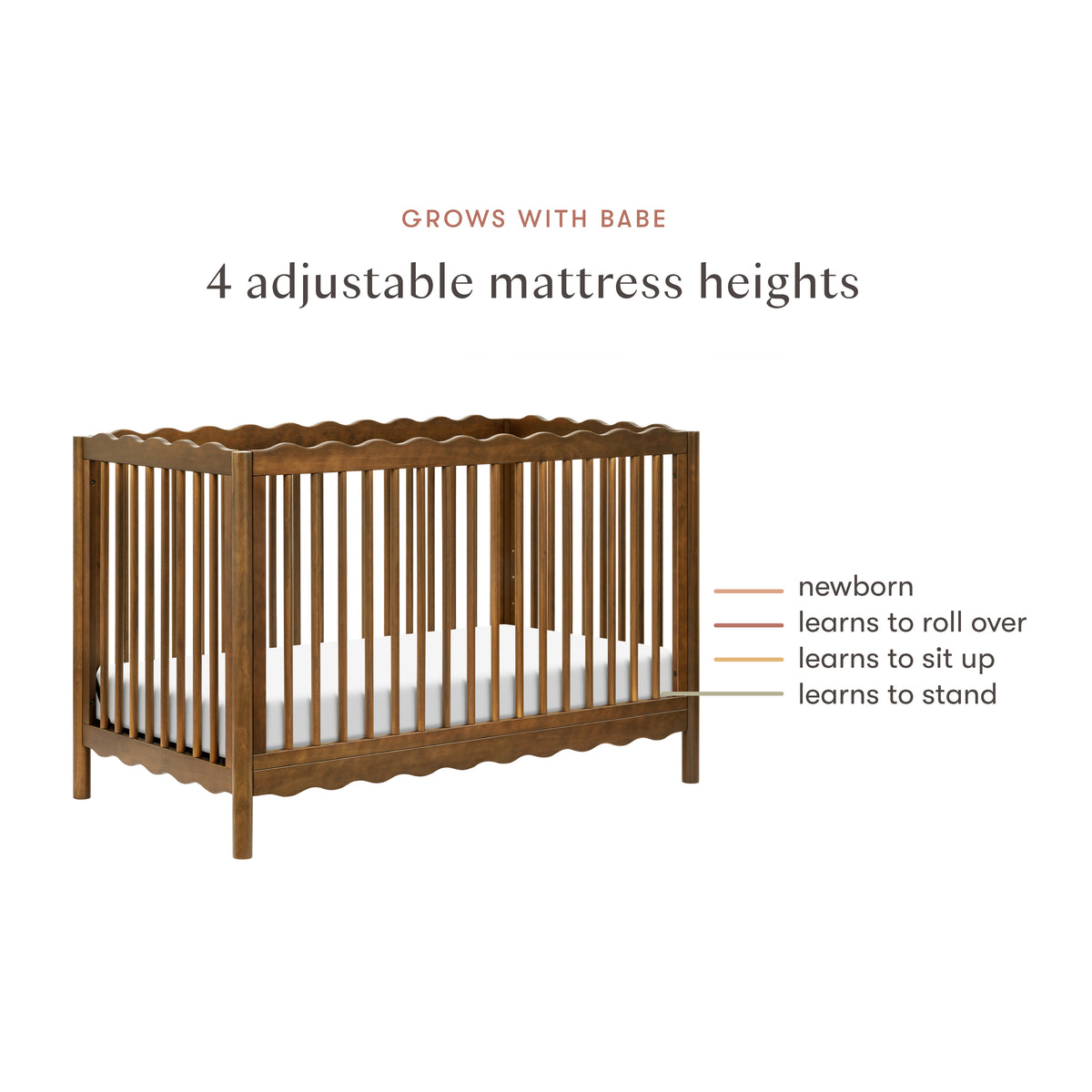 Swell 4-in-1 Convertible Crib with Toddler Bed Conversion Kit