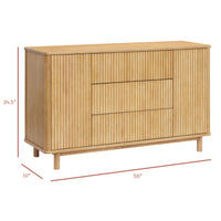 Pogo Tambour Extra Wide Assembled Dresser (58")