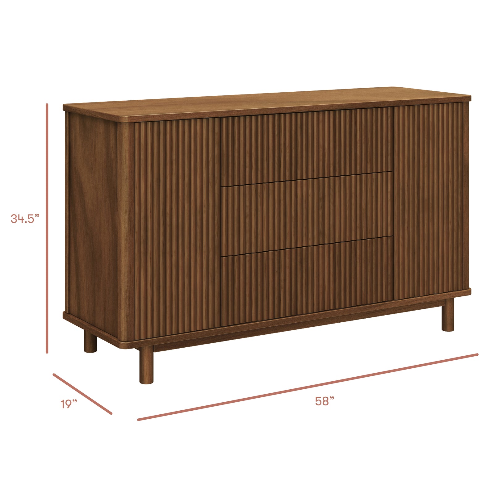Pogo Tambour Extra Wide Assembled Dresser (58")