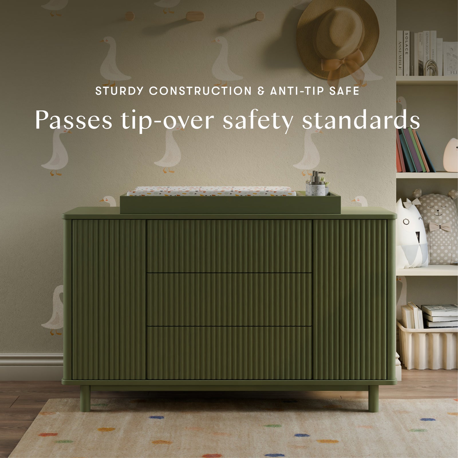 Pogo Tambour Extra Wide Assembled Dresser (58")