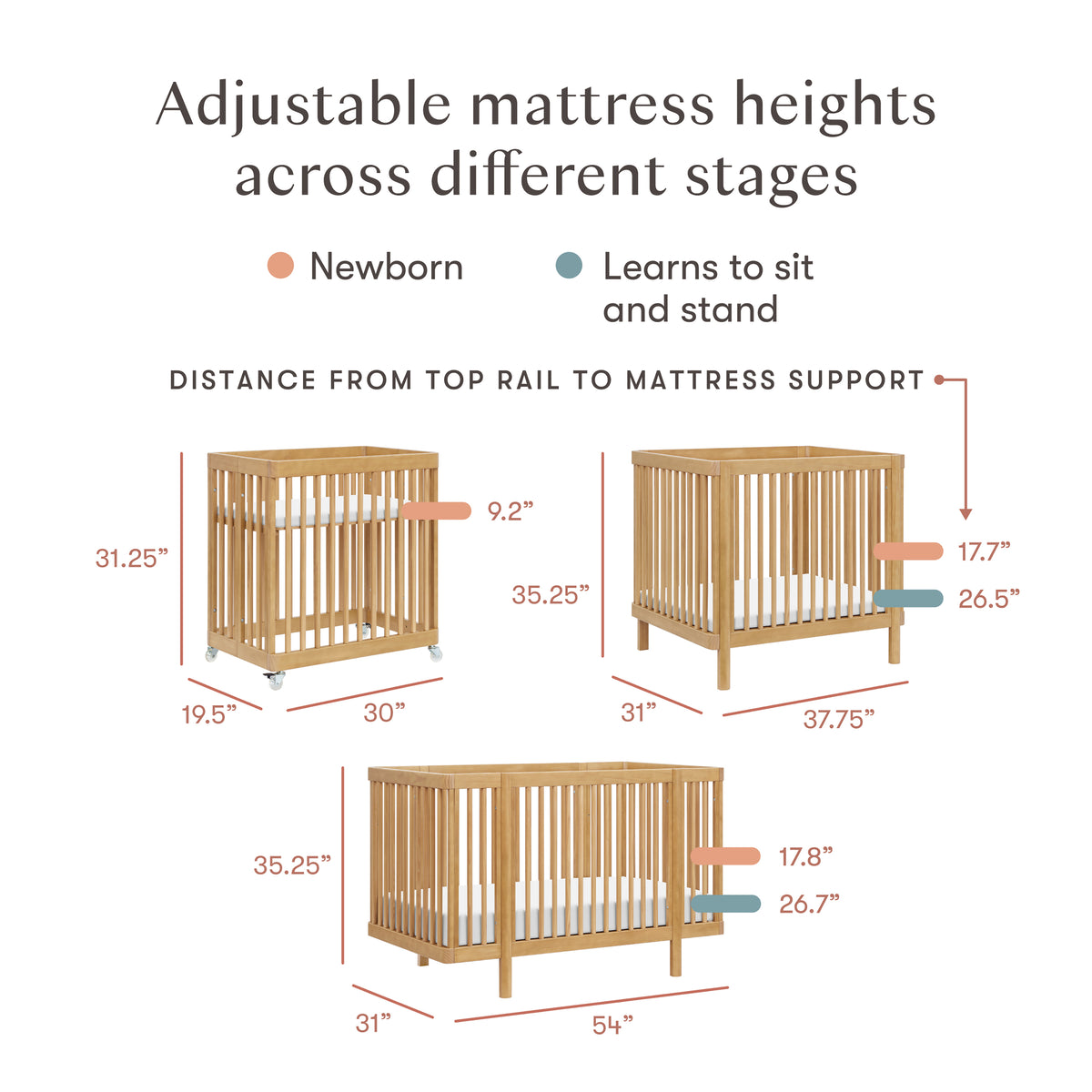 Pogo 8-in-1 Convertible Crib with All-Stages Conversion Kits