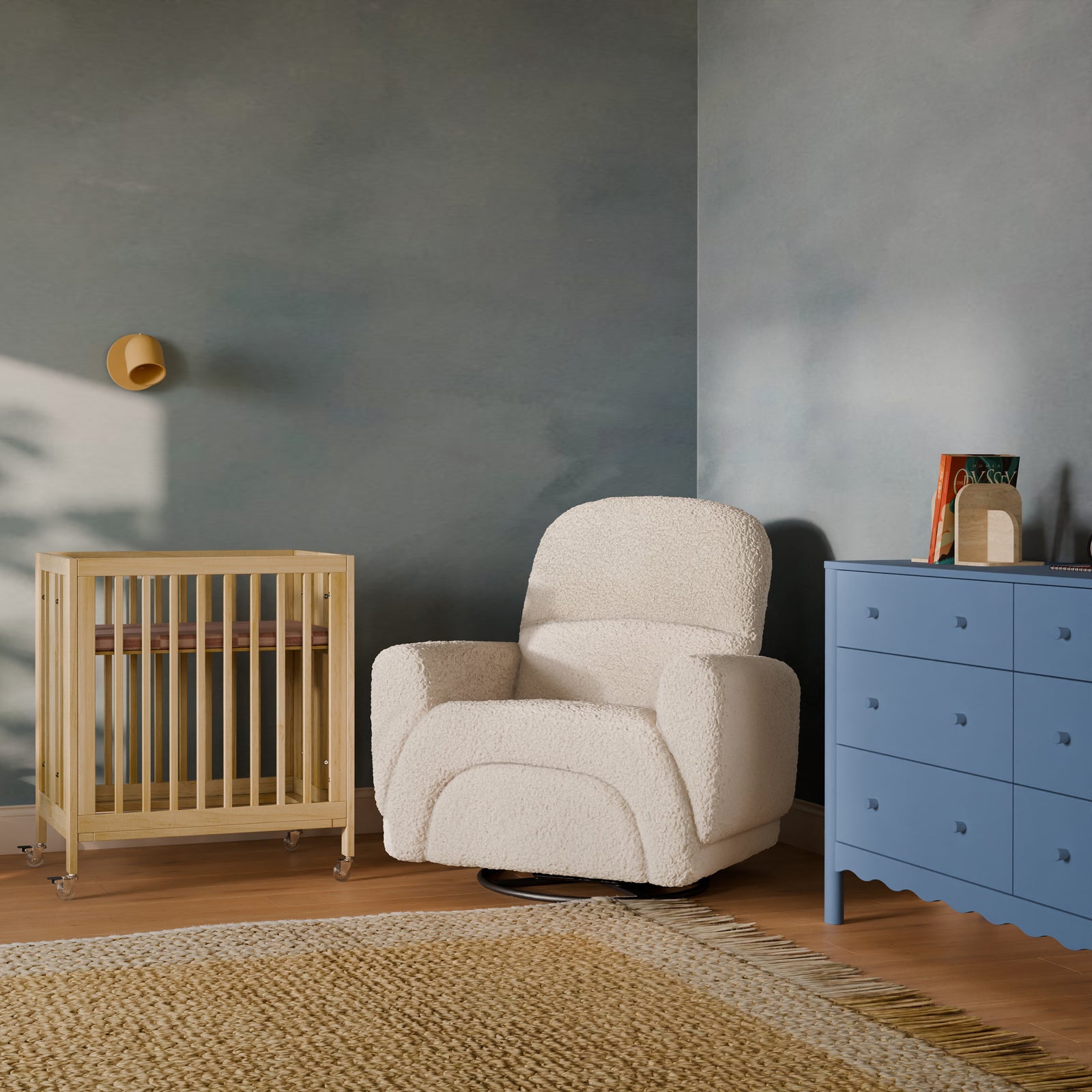 Rainbow Recliner + Swivel Glider | Teddy Loop