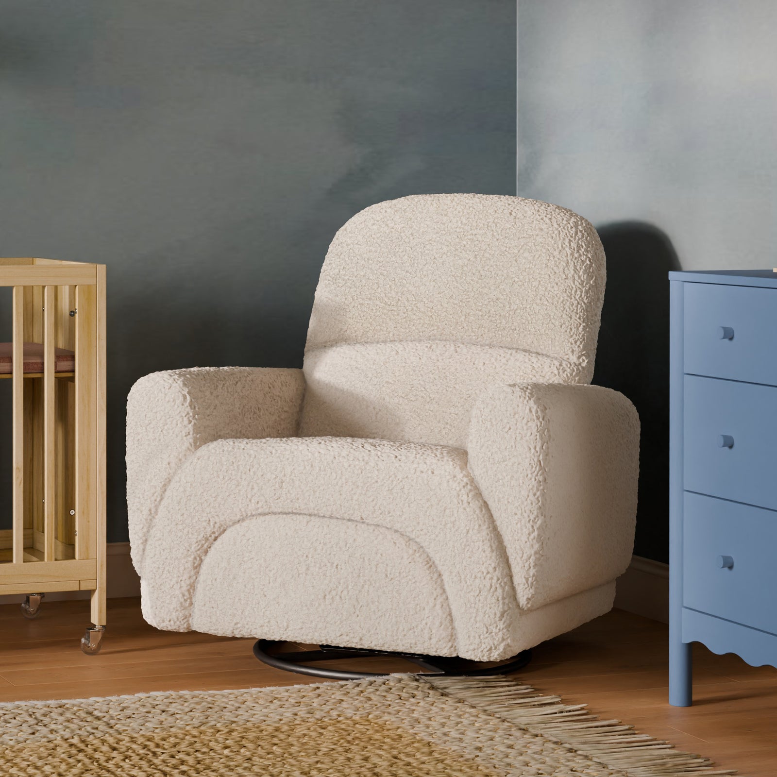 Rainbow Recliner + Swivel Glider | Teddy Loop