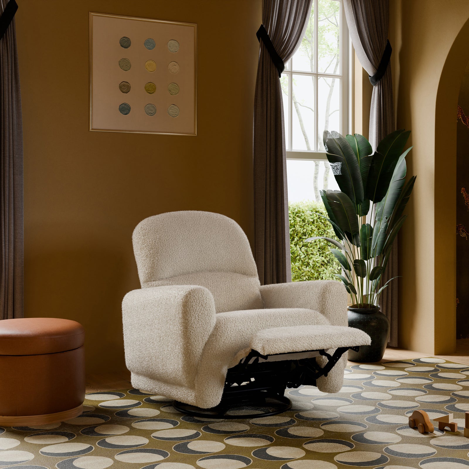 Rainbow Recliner + Swivel Glider | Teddy Loop