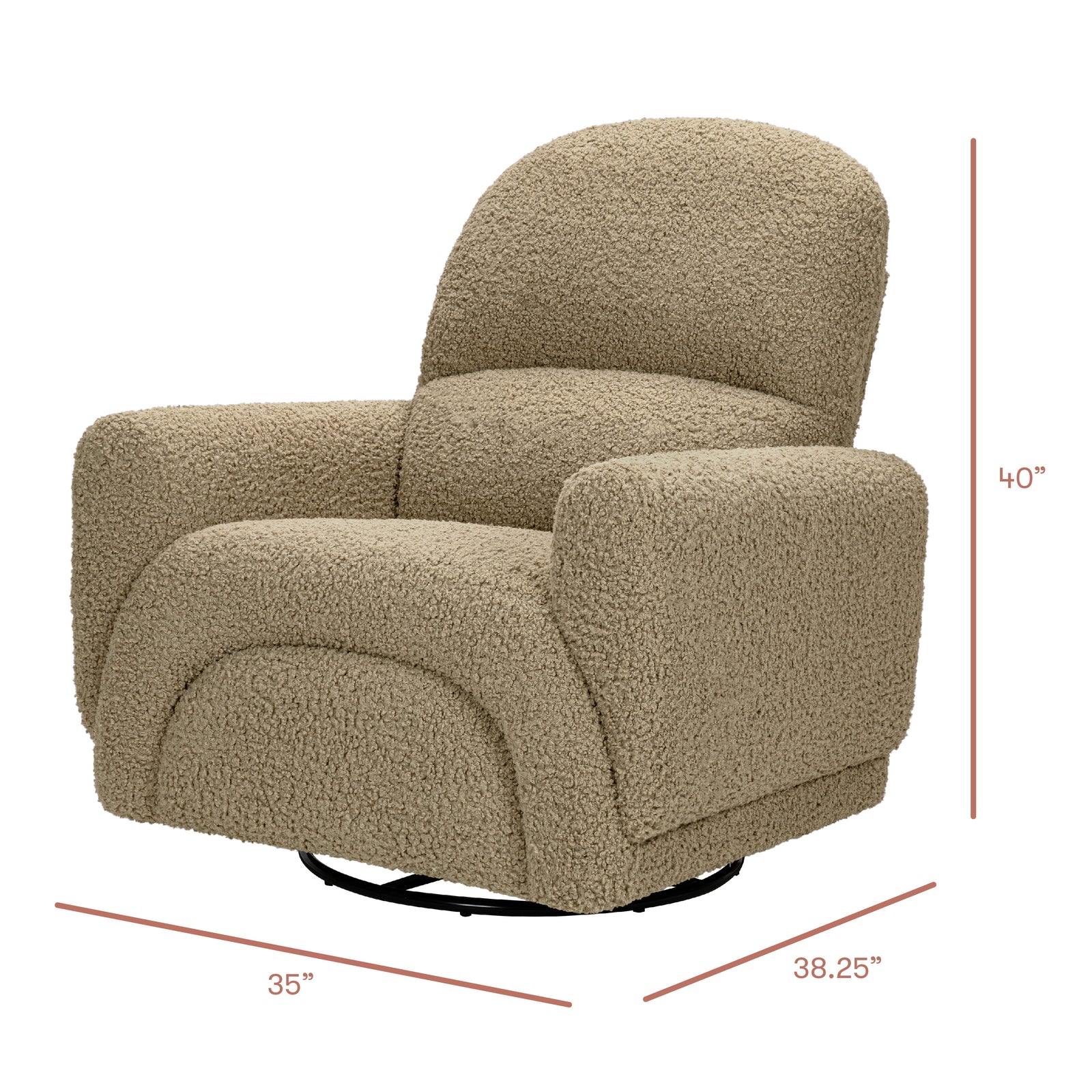 Rainbow Recliner + Swivel Glider | Teddy Loop