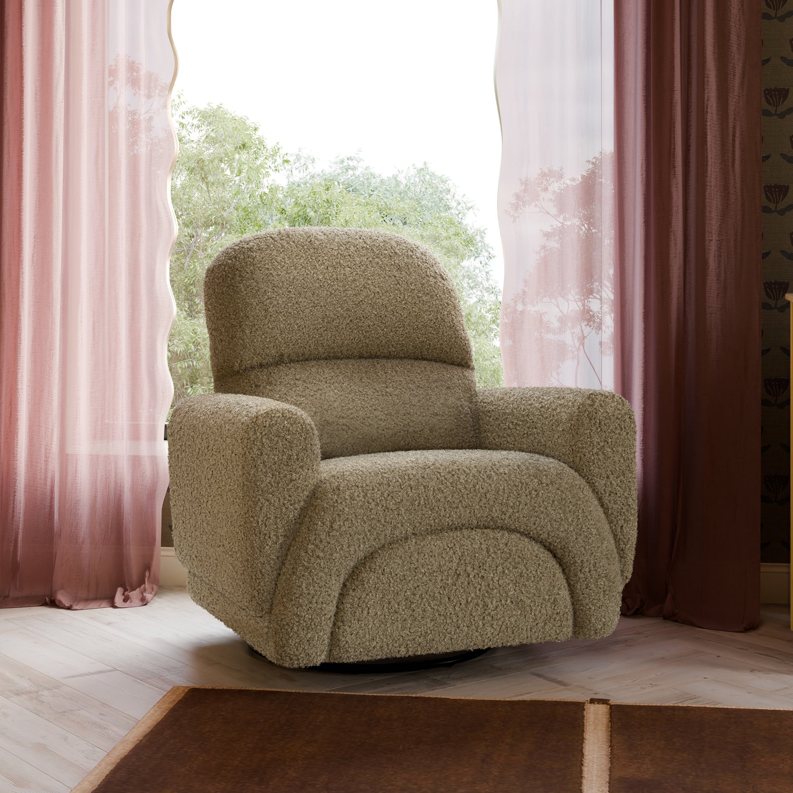 Rainbow Recliner + Swivel Glider | Teddy Loop