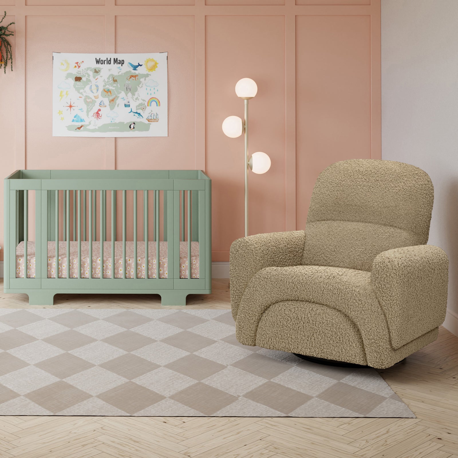 Rainbow Recliner + Swivel Glider | Teddy Loop