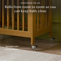 Rolli 9-in-1 Convertible All-Stages Crib with Bassinet + Toddler Bed Conversion Kits
