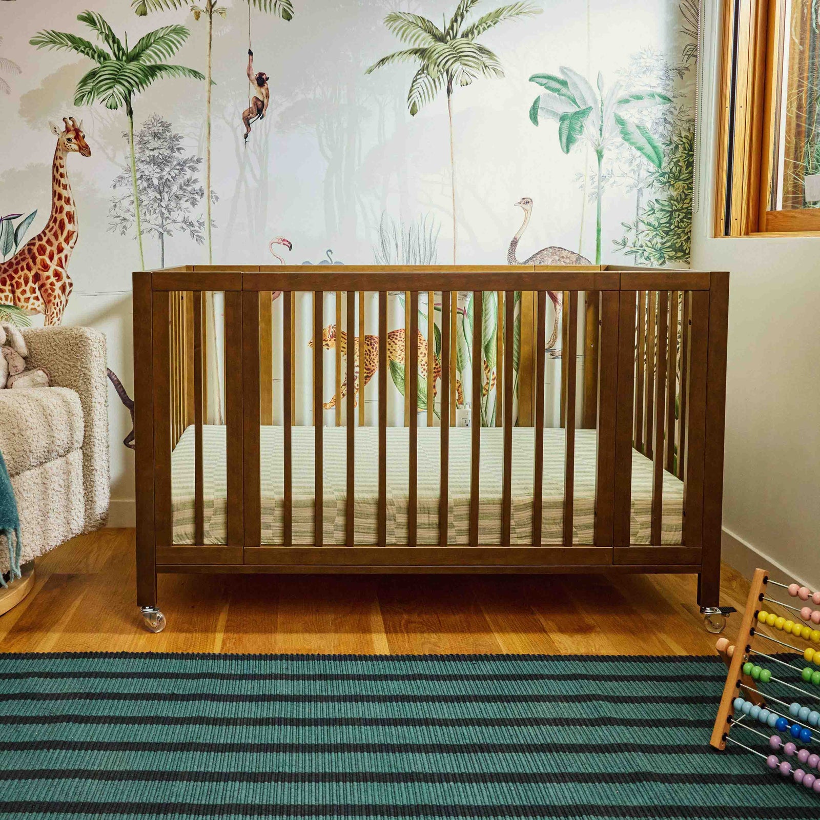 Rolli 9-in-1 Convertible All-Stages Crib with Bassinet + Toddler Bed Conversion Kits