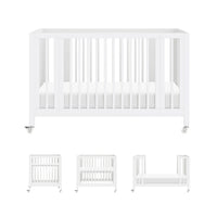 Rolli 9-in-1 Convertible All-Stages Crib with Bassinet + Toddler Bed Conversion Kits