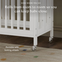Rolli 9-in-1 Convertible All-Stages Crib with Bassinet + Toddler Bed Conversion Kits