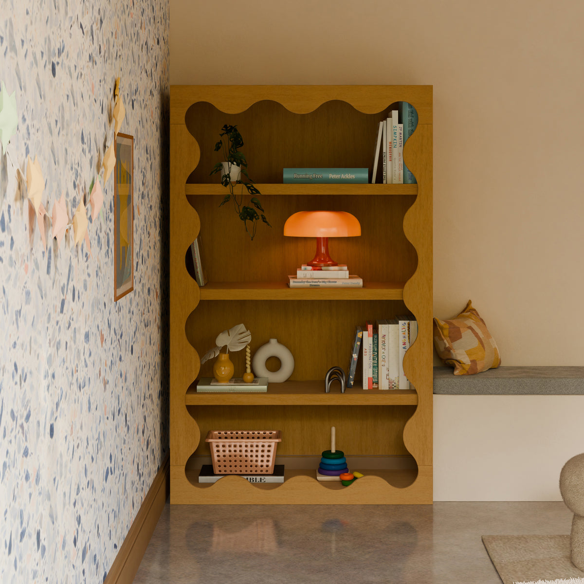Lido Wave Bookcase