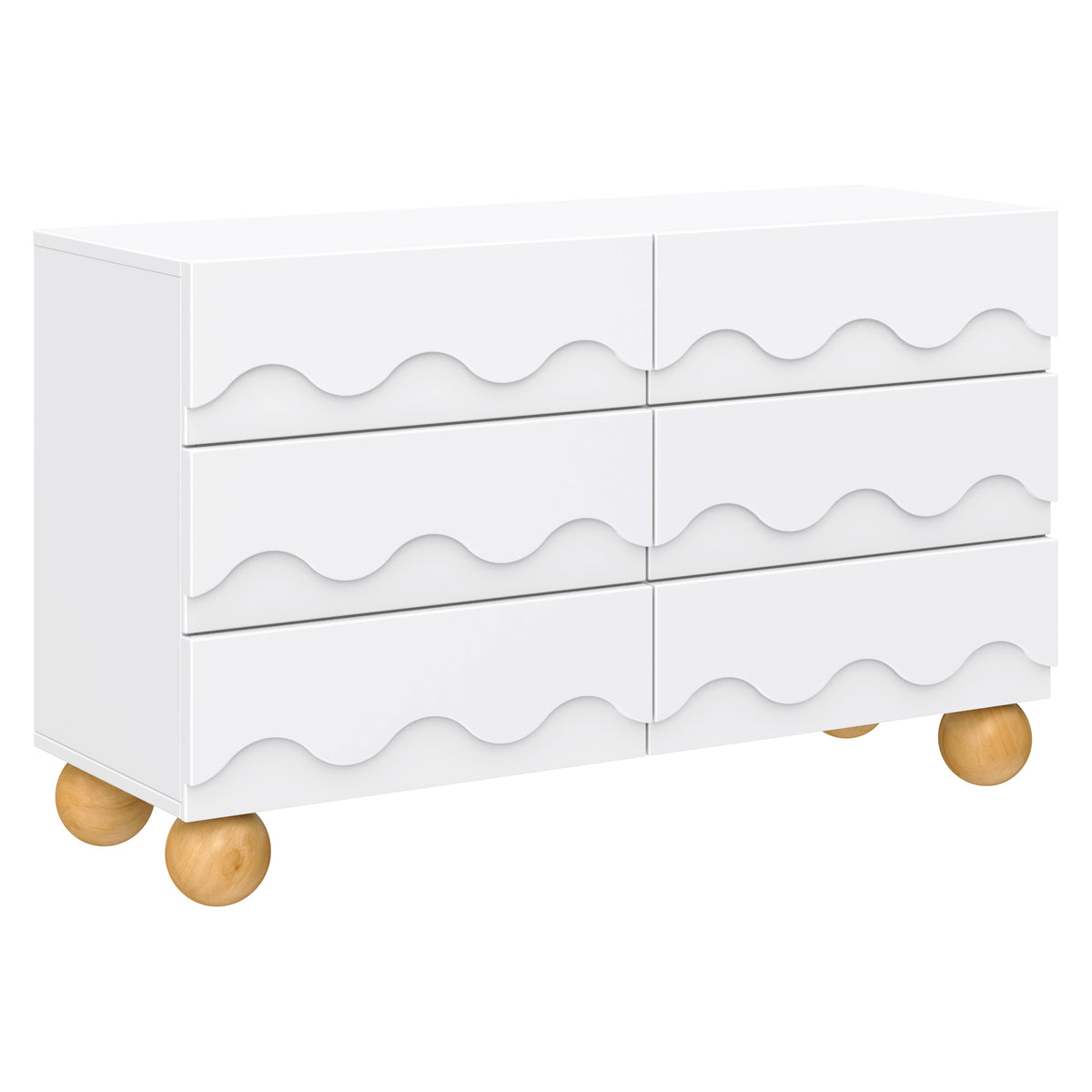 Lido Wave 6-Drawer Wide Assembled Dresser (56")