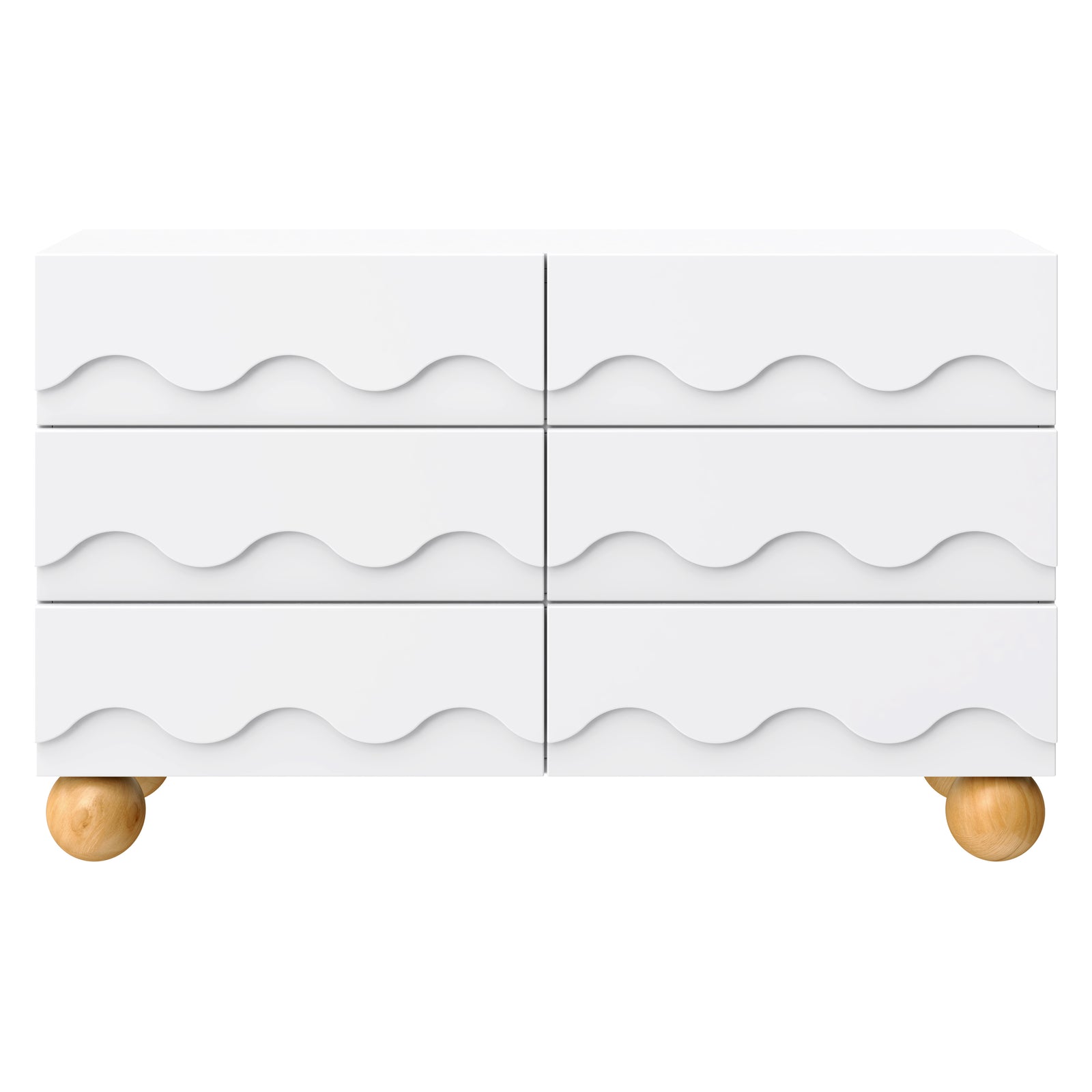 Lido Wave 6-Drawer Wide Assembled Dresser (56")