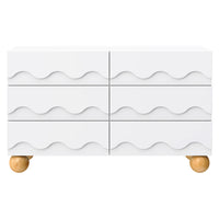 Lido Wave 6-Drawer Wide Assembled Dresser (56")
