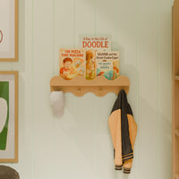 Lido Wave Bookshelf with Hooks