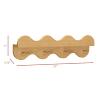 Lido Wave Bookshelf with Hooks