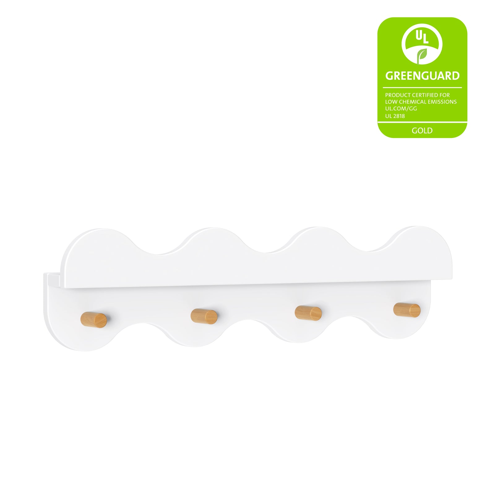 Lido Wave Bookshelf with Hooks