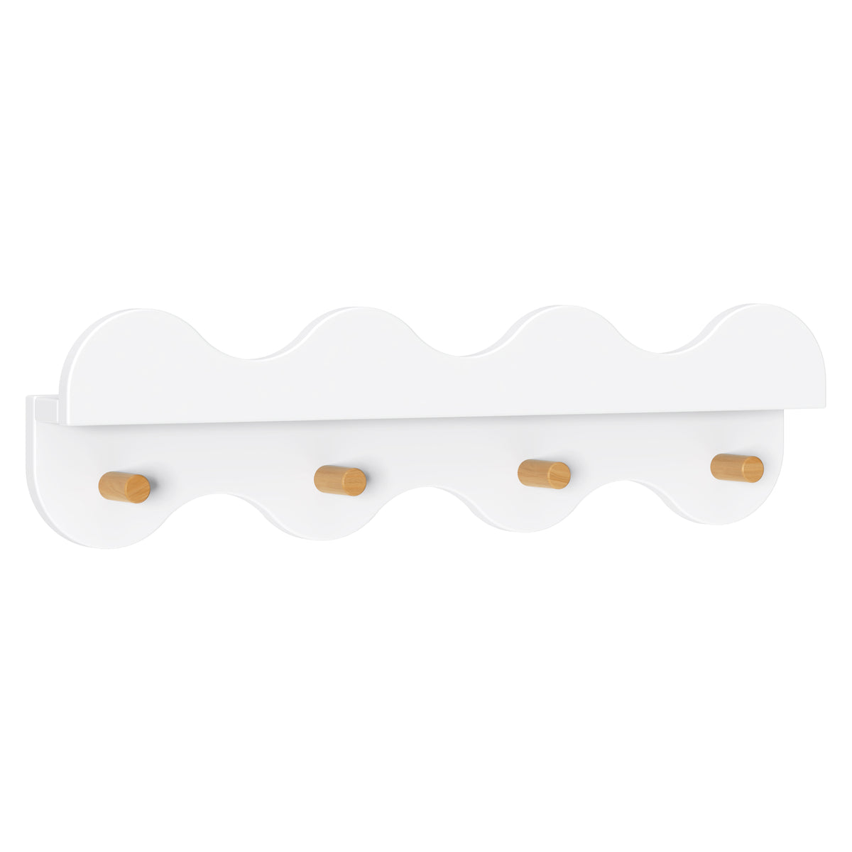 Lido Wave Bookshelf with Hooks