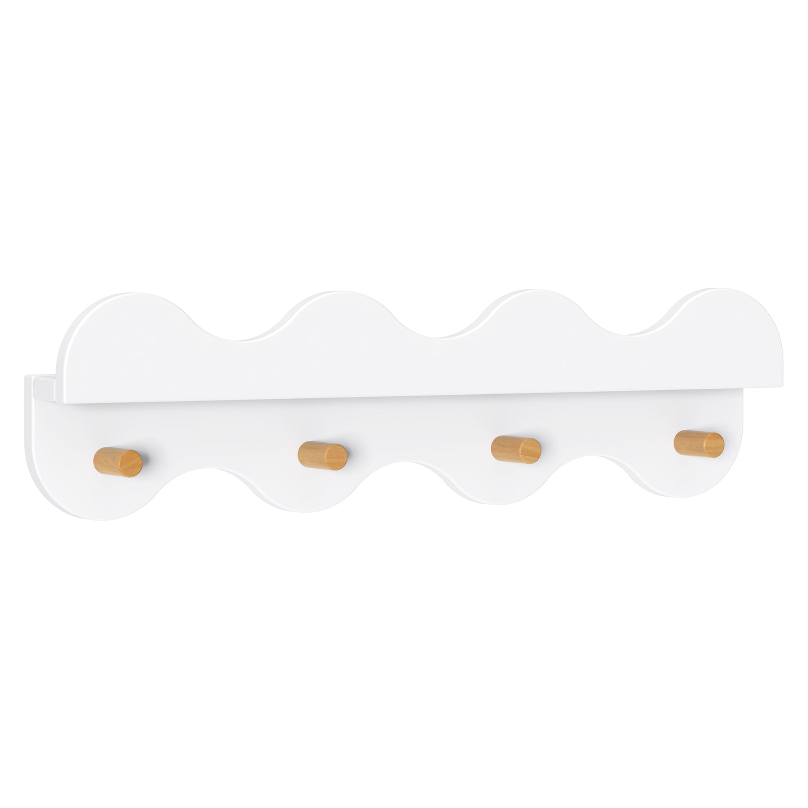Lido Wave Bookshelf with Hooks