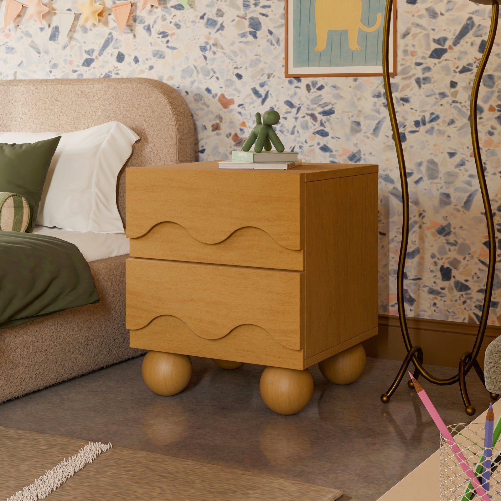 Lido Wave Assembled Nightstand