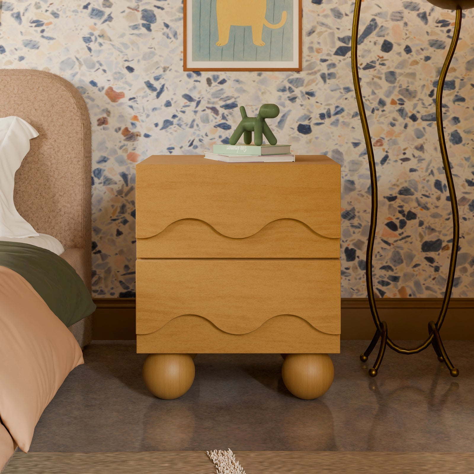 Lido Wave Assembled Nightstand
