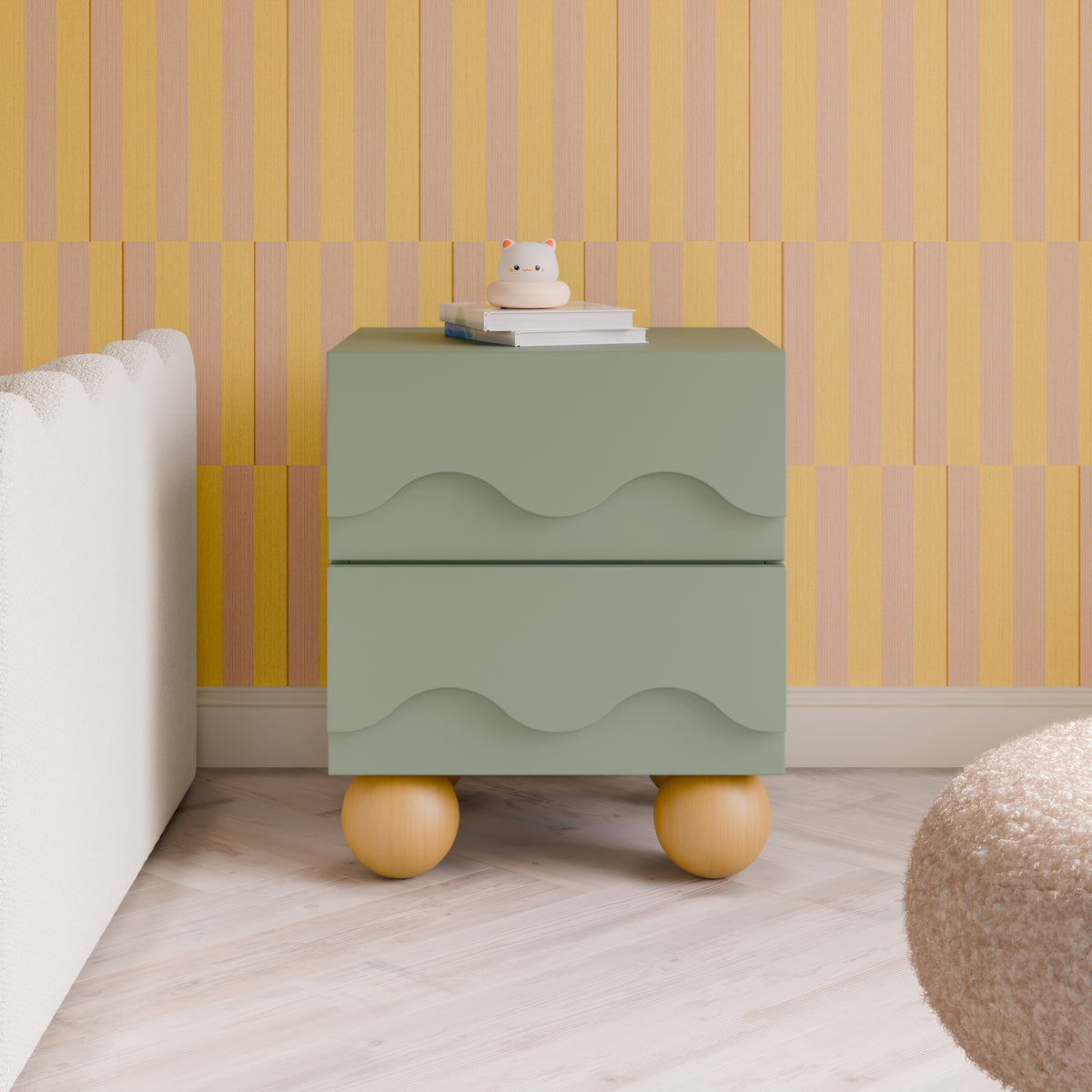 Lido Wave Assembled Nightstand