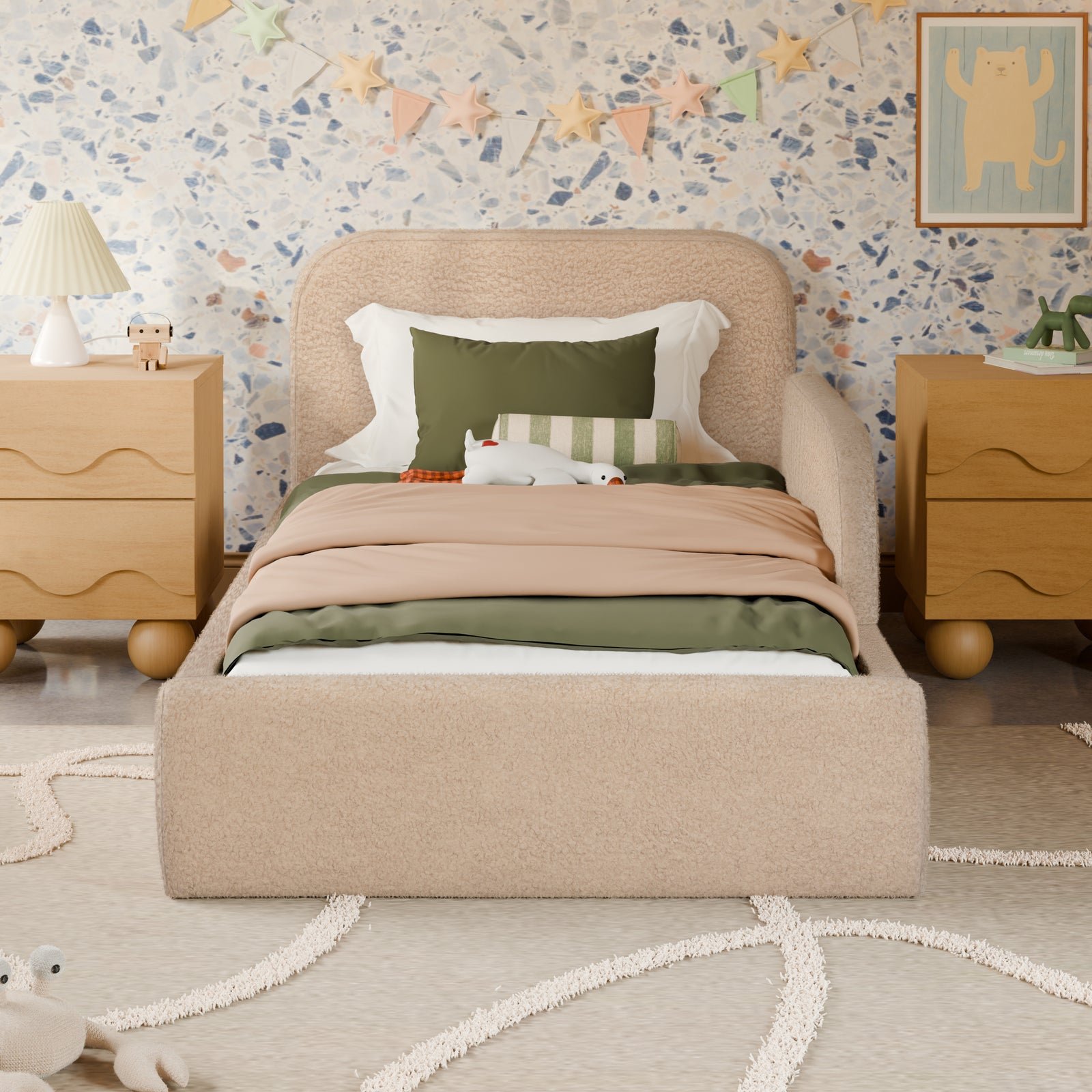 Upholstered Twin/Full Bed Guardrail