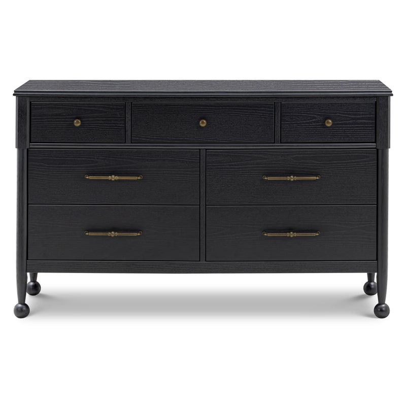 assembled black dresser Alouette 7-Drawer Wide (56